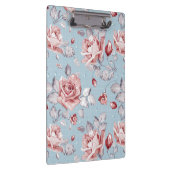 Behangselpatroon van roze rozen 2 klembord (Rechts)