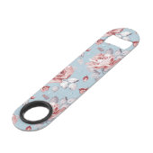 Behangselpatroon van roze rozen 2 speed flessenopener (Voorkant Gekanteld)