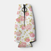 Behangselpatroon van roze rozen 3 flesjeskoeler (Achterkant)