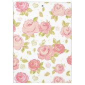 Behangselpatroon van roze rozen 3 klembord (Achterkant)