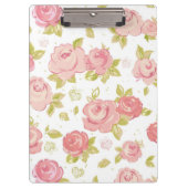 Behangselpatroon van roze rozen 3 klembord (Voorkant)