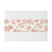 Behangselpatroon van roze rozen 3 uitnodigingen wikkel (Achterkant Voorbeeld)