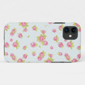 Behangselpatroon van roze rozen 4 Case-Mate iPhone case (Achterkant (horizontaal))