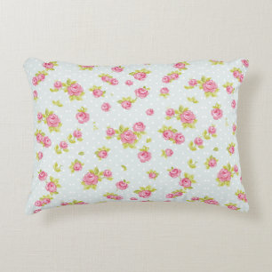 Behangselpatroon van roze rozen 4 decoratief kussen