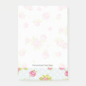 Behangselpatroon van roze rozen 4 post-it® notes (Voorkant)
