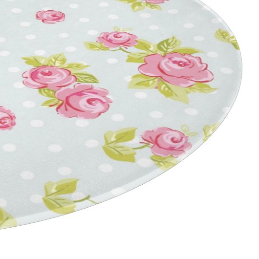 Behangselpatroon van roze rozen 4 snijplank (Hoek)