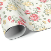 Behangselpatroon van roze rozen cadeaupapier (Rol Hoek)