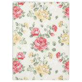 Behangselpatroon van roze rozen klembord (Achterkant)