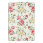 Behangselpatroon van roze rozen mini klembord (Achterkant)