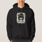 Behavior Analyst Messy Bun Supporting Autism Aware Hoodie (Voorkant)