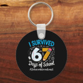 Behavior Interventionist Survived 67 Days Of Schoo Sleutelhanger (Voorkant)
