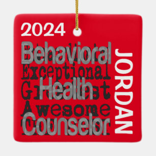 Behavioral Health Counselor Extraordinaire CUSTOM Keramisch Ornament