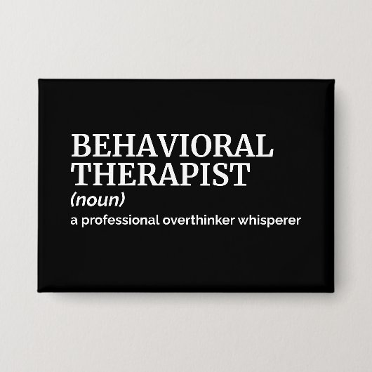 Behavioral Therapist Humor - Funny Definition Button (Voorkant)