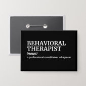 Behavioral Therapist Humor - Funny Definition Button (Voorkant / Achterkant)