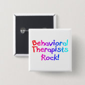 Behavioral Therapists Rock Vierkante Button 5,1 Cm (Voorkant /achterkant)