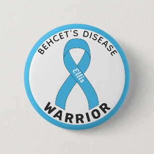 Behçet's Disease Warrior Lint Witte Button