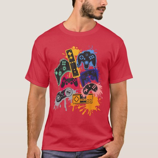 Beheer alle Dingen Video Game Controller T-shirt M (Voorkant)
