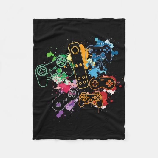 Beheer Alles Met De Videogame Controller  Fleece Deken (Voorkant)