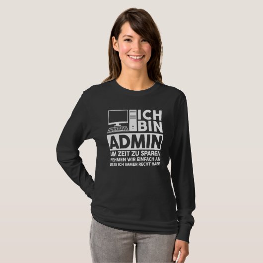 Beheer IT Expert Computer Science Gezegden T-shirt (Voorkant volledig)