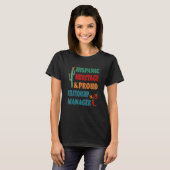 Beheer van het heispanische erfgoed en het rode Re T-shirt (Voorkant volledig)