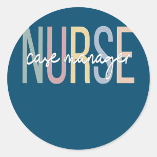 Beheer van verpleegkundig Hoesje Boho Verpleegbaar Ronde Sticker