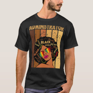 Beheerder Afro African American Black History T-shirt