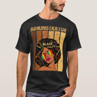 Beheerder Afro African American Black History T-shirt