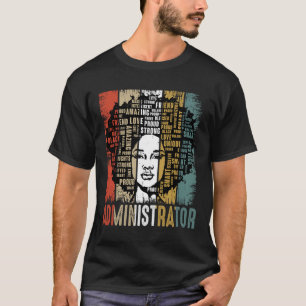 Beheerder Afro African American Black History T-shirt