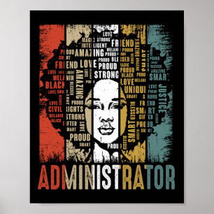 Beheerder Afro Afro-Amerikaans Zwart Geschiedenis Poster
