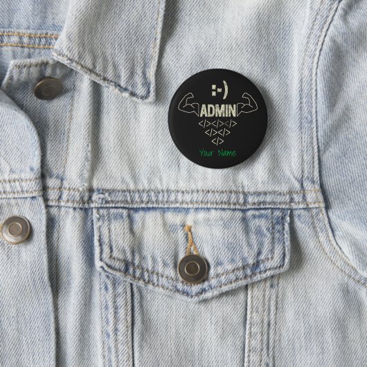 Beheerder IT Sysadmin Computer Scientist Ronde Button 5,7 Cm (In situ)