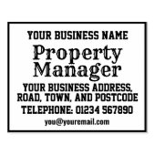 Beheerder met naam, adres, enz. 	rubberstempel (Afrduk)