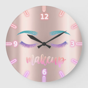 Beheerlijke Cool Trendy Rose Gold Glitter Faux Lah Grote Klok