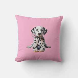 Beheerlijke Dalmatian Puppy Doing Cobra Pose Yoga Kussen