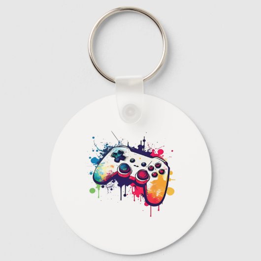 Beheers Alle Dingen Videogame Controller Gamer Sleutelhanger (Voorkant)