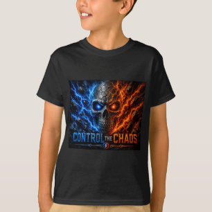 Beheers de Chaos Schedel – Vuur & IJs Gespleten Ge T-shirt