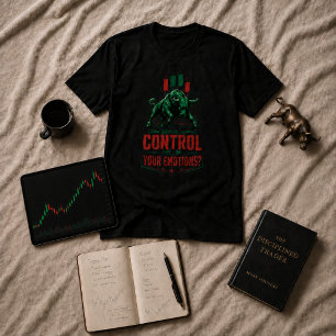 Beheers Je Emoties Stier Handelsmentaliteit Ontwer T-shirt