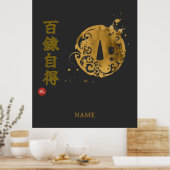 Beheersing (Hyakuren Jitoku) Kanji Poster (Keuken)