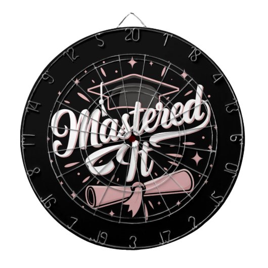 Beheerst Het Afgestudeerd Master MBA Afstuderen Dartbord (Voorkant)