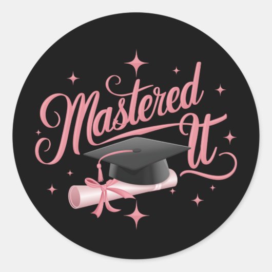 Beheerst Het Afgestudeerd Master MBA Afstuderen Ronde Sticker (Voorkant)