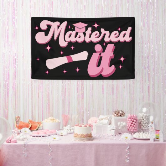 Beheerst Het Afgestudeerd Master MBA Afstuderen Spandoek (Feest)