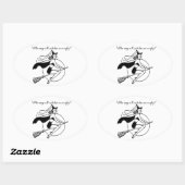 beheksen ovale Sticker/letter zegel (Vel)