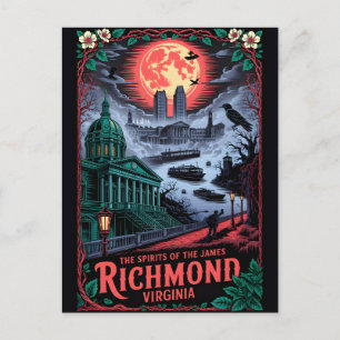 Behekst Richmond, Virginia Vintage Horror Reizen Briefkaart