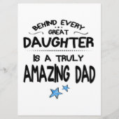 Behind Every Great Daughter Is A Truly Amazing Dad Menu (Voorkant)