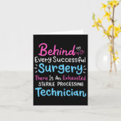Behind Every Surgery Sterile Processing Technician Kaart (Gele Bloem)