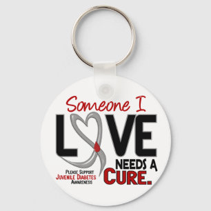 BEHOEFTE AAN EEN CURE 2 JUVENILE DIABETES T-Shirts Sleutelhanger