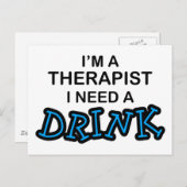 Behoefte aan een Drink - Therapist Briefkaart (Voorkant / Achterkant)