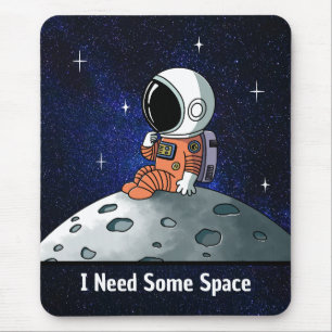Behoefte aan ruimte, astronaut, ruimtevaarder, op muismat