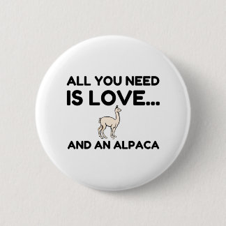 BEHOEFTE AAN VERLIES EN EEN ALPACA RONDE BUTTON 5,7 CM
