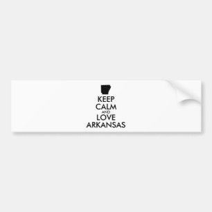 BEHOEFTE CALM EN LOVE ARKANSAS BUMPERSTICKER