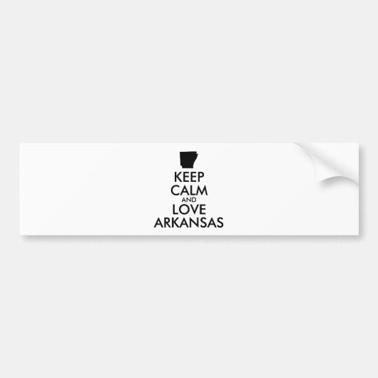  BEHOEFTE CALM EN LOVE ARKANSAS BUMPERSTICKER (Voorkant)
